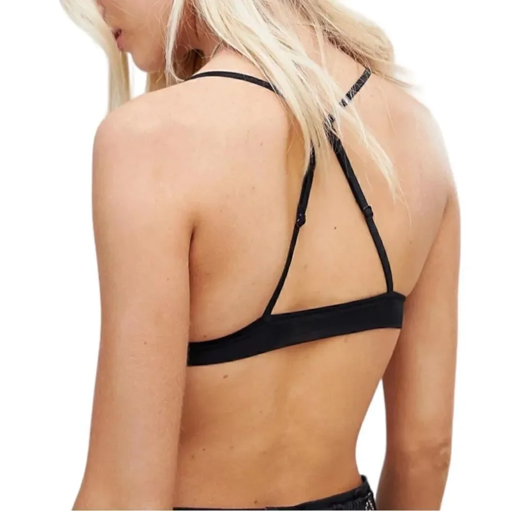 Free People Serena Adjustable Lace Bralette in the Size Medium in Neutral Combo